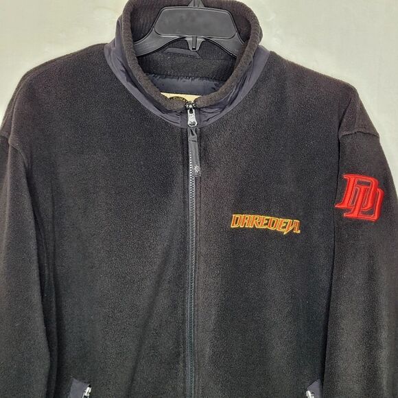 Vintage DareDevil Movie Crew Full Zip Fleece Sweater Size Large - Picture 2 of 7